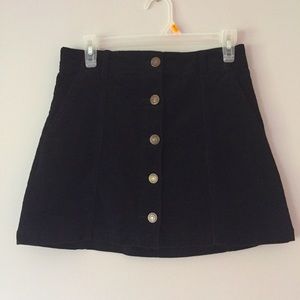 Black corduroy skirt
